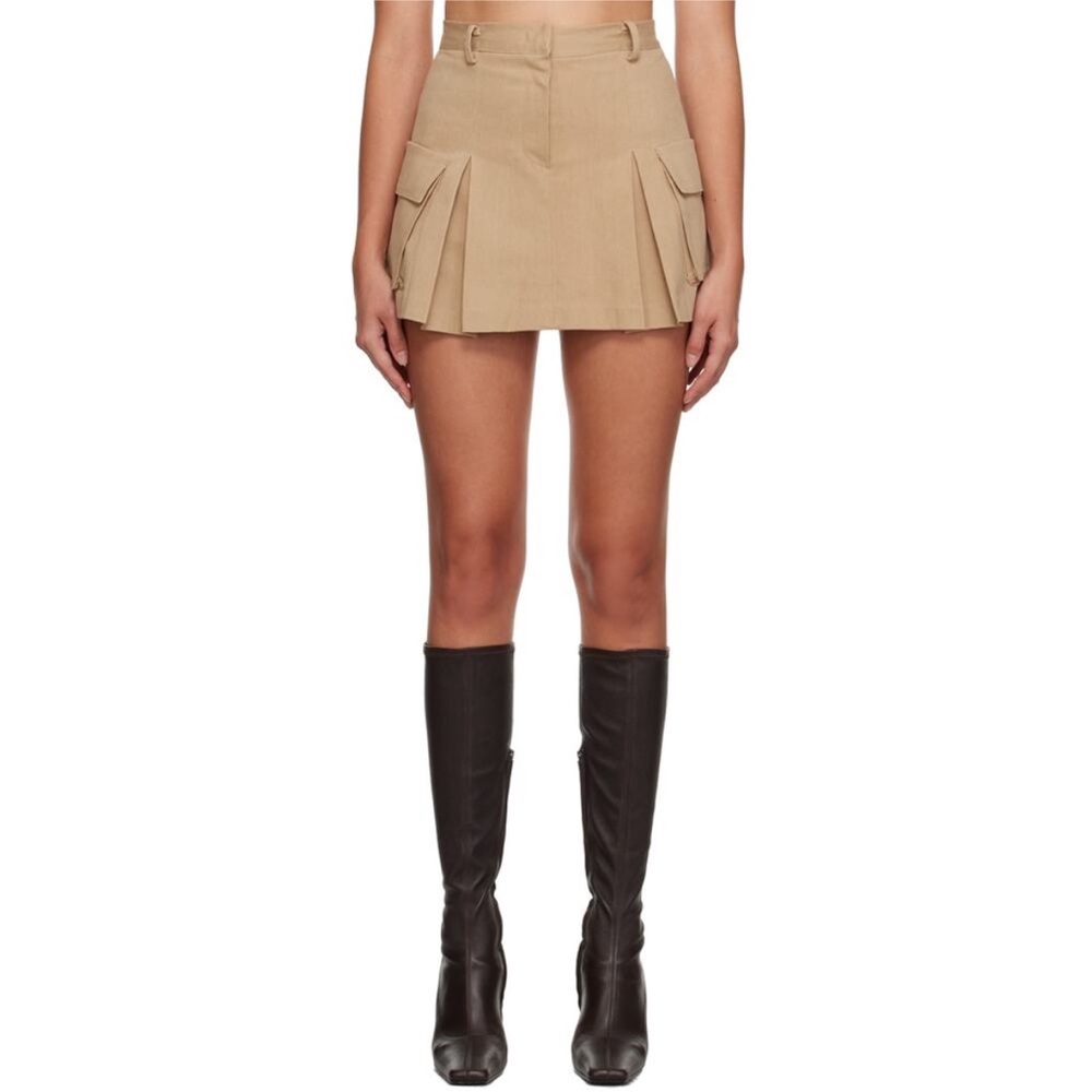 The Frankie Shop Tan Pleated Skirt